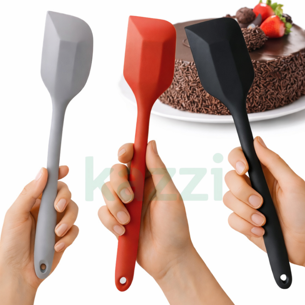 Kit 1, 2 ou 3 Espátulas de Silicone Pão Duro 27cm Utensílios para Cozinha e Confeitaria Escolha Cor