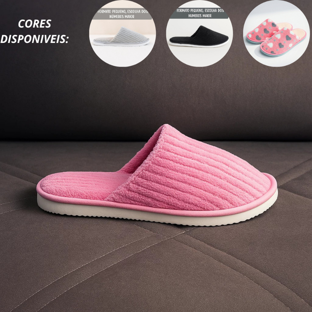 Pantufa Feminina Forrada Em Lã Chinelo Quentinho e Macio Conforto Garantido