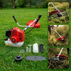Roçadeira Lateral A Gasolina 2 Tempos 52cc 2,5hp Terra 520 Potente Profissional Completa