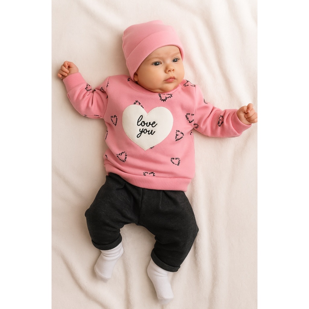 Conjunto De Moletom Bebê Menina Brincar É Arte Tam. P