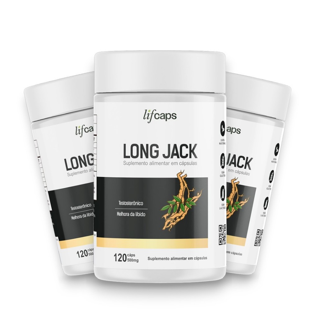 LIFCAPS - 120 Cápsulas 500mg - LFC - Extrato Natural L0ng Masculino Jack