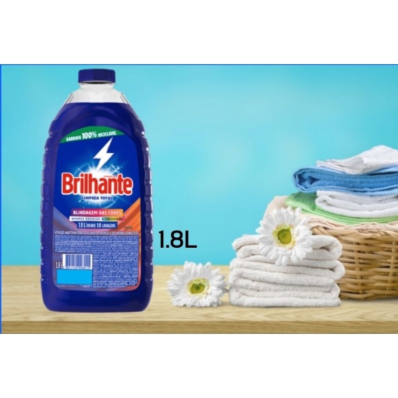 LAVA ROUPAS BRILHANTE LIMPEZA TOTAL LÍQUIDO1.8L