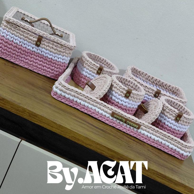 Kit de Higiene para Bebe de Crochê - 6 peças