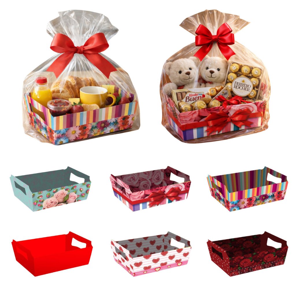 Kit Com 60/120/180 Cestas De Papel Tamanho P (16,5x11,5x7,5) Para Cesta Presente Namorada Mãe Pai em Oferta na Shopee