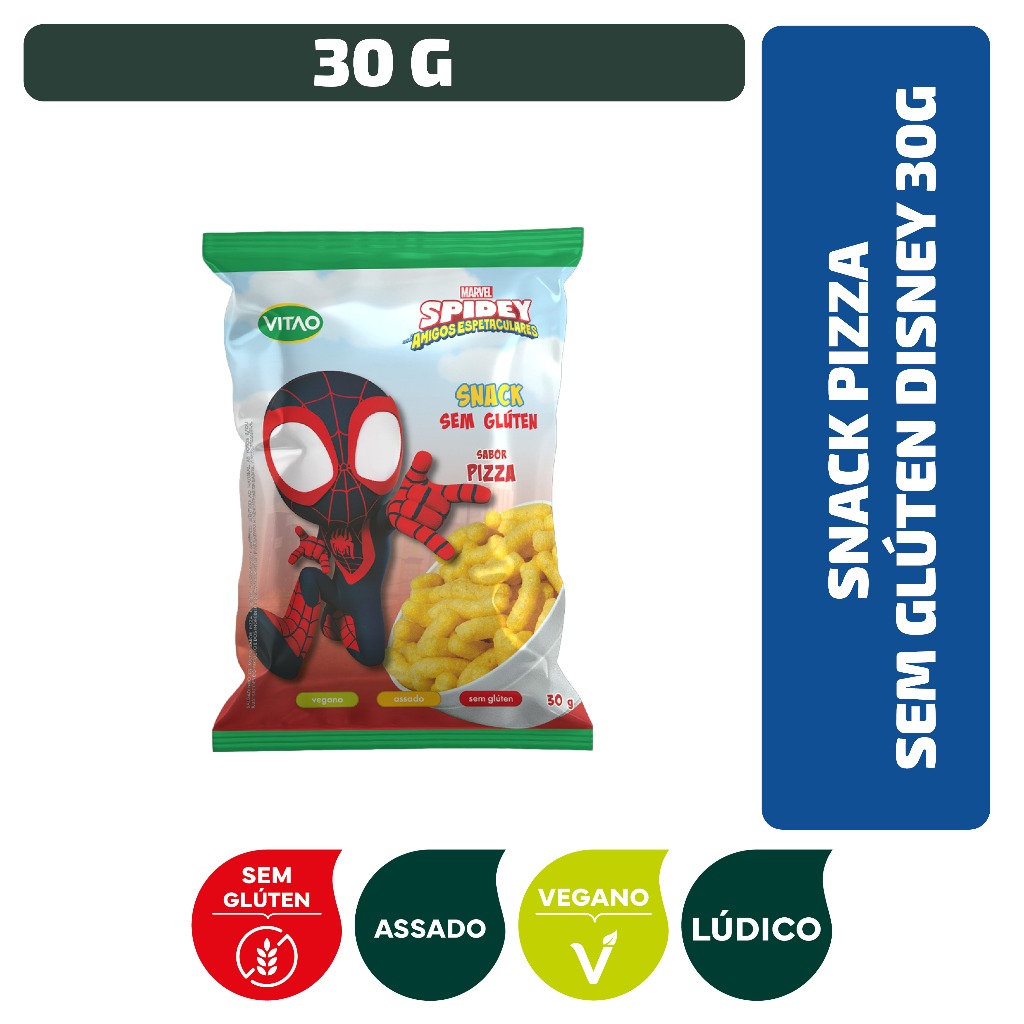 Snack Pizza Sem Glúten Spidey Man Disney 30 g