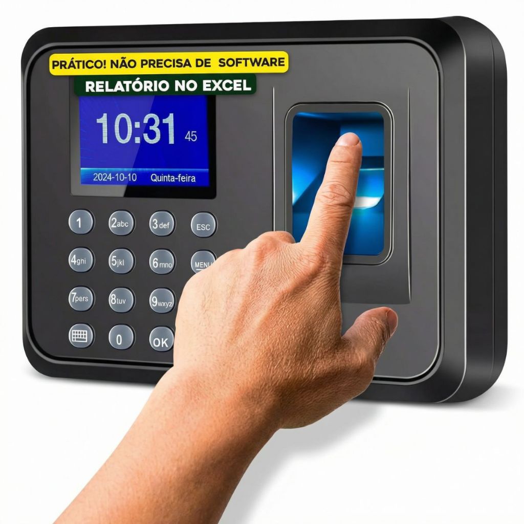 Relógio De Ponto Com (909011) Leitor Biométrico Impressão Digital-envio imediato