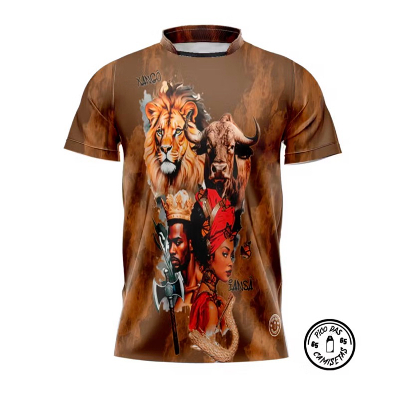 CAMISETA RELIGIOSA DE MATRIZ AFRICANA IANSA E XANGO CAMISA