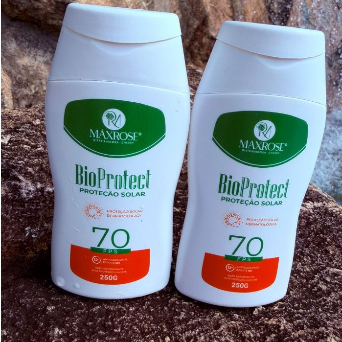 Kit 2 Protetores Solar Facial e Corporal BioProtect FPS 70 MAXROSE - Proteção