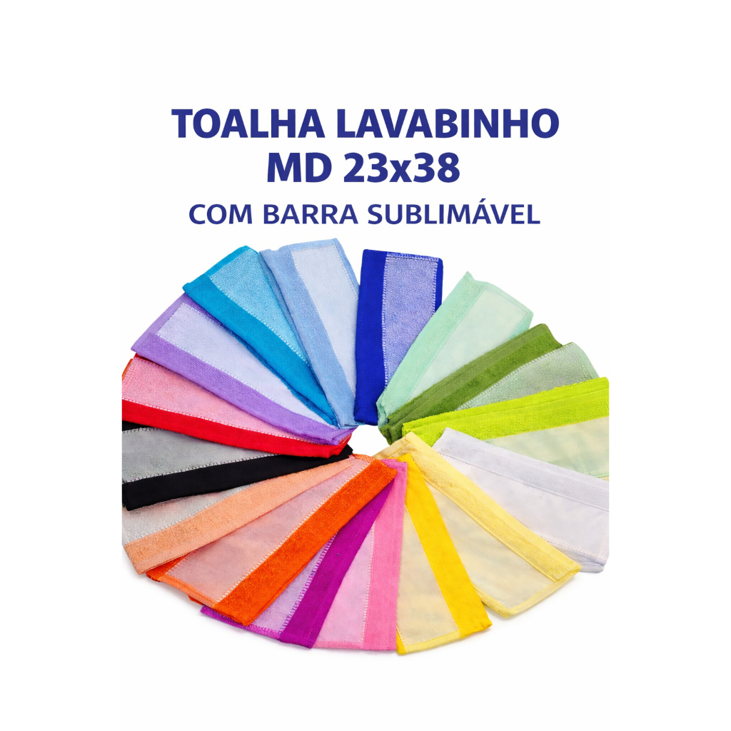 Kit 40 Toalhinha Lavabinho MD Toalhas Para Sublimar/Estampar/personalizar 23x38