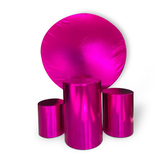 Trio Capa Cilindros Veste Fácil + Capa Painel Redondo Metalizado Diversas Cores