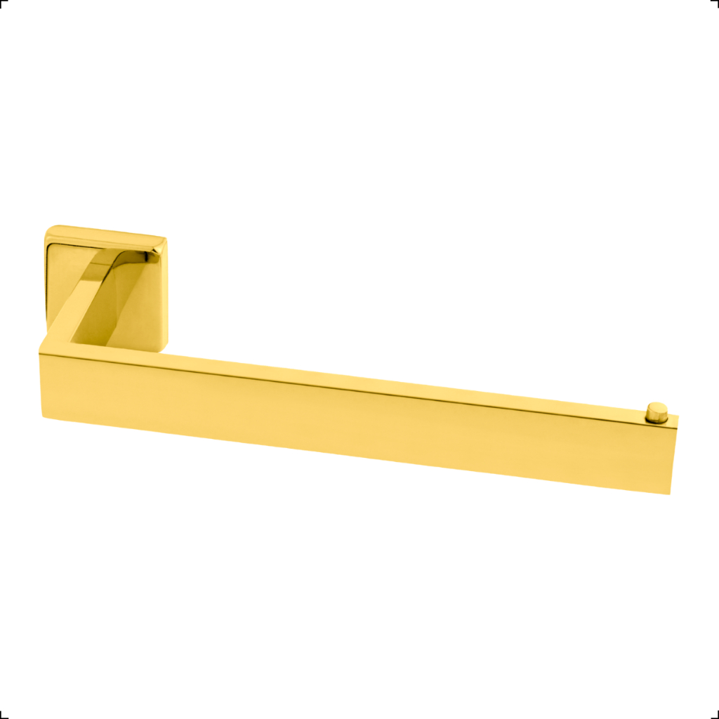 Suporte Porta Toalha Rosto Banheiro Lavabo Inox Dourado Gold