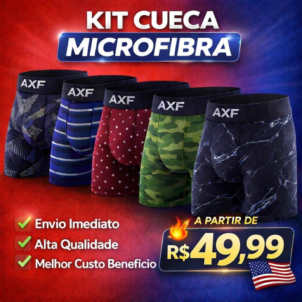 Kit Com 10 Cuecas Box Boxer