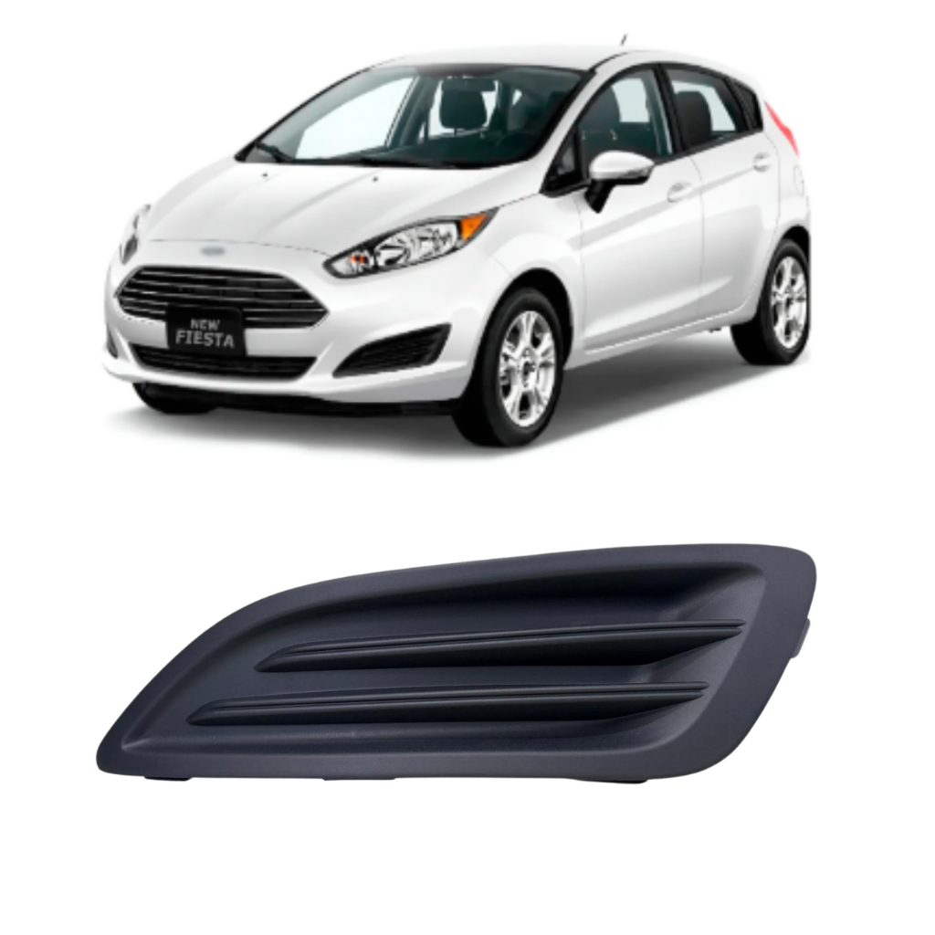 Grade Para-choque Moldura Farol de Milha New Fiesta após 2014 Sem Furo