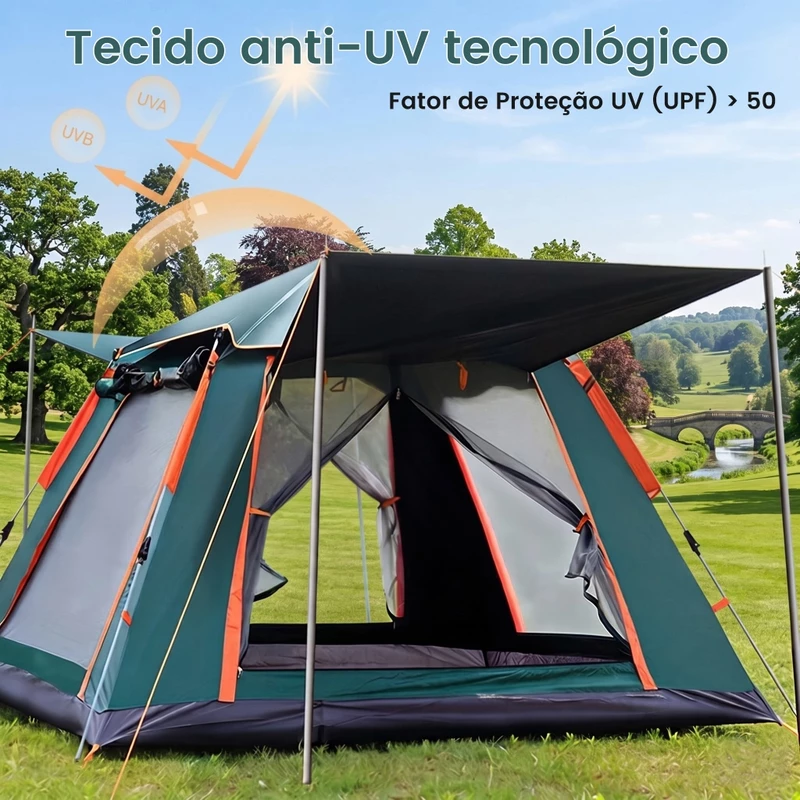 Barraca de Camping Automática Portátil Grande Impermeável