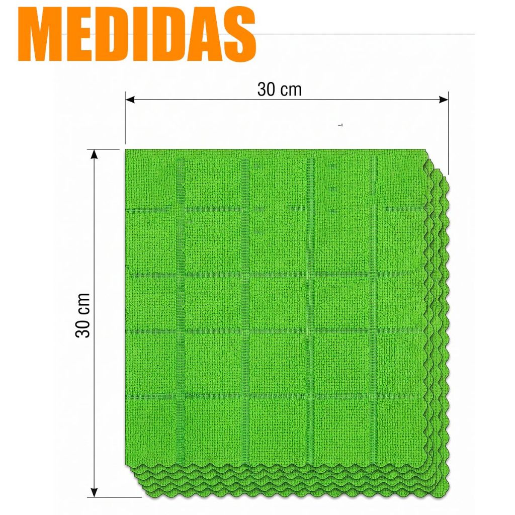 Detalhes do Kit 10 Panos De Limpeza Microfibra alta absorção Multiuso Flanela 30x30 secagem rápida uso em geral