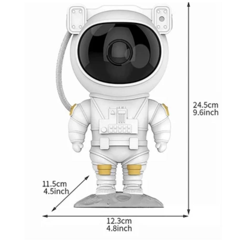 Projetor Luz Led Astronauta Galáxia Estrelas Nebulosa Iluminação Noturna Luminária Lâmpada Divertida Controle USB.