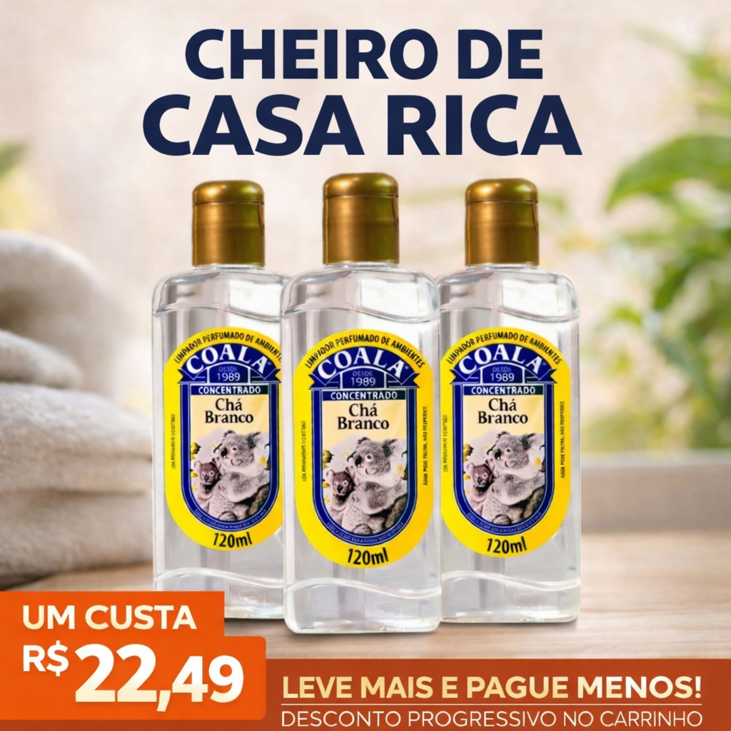 Coala Chá Branco Concentrado Cheiro de Csa Rica em Oferta na Shopee