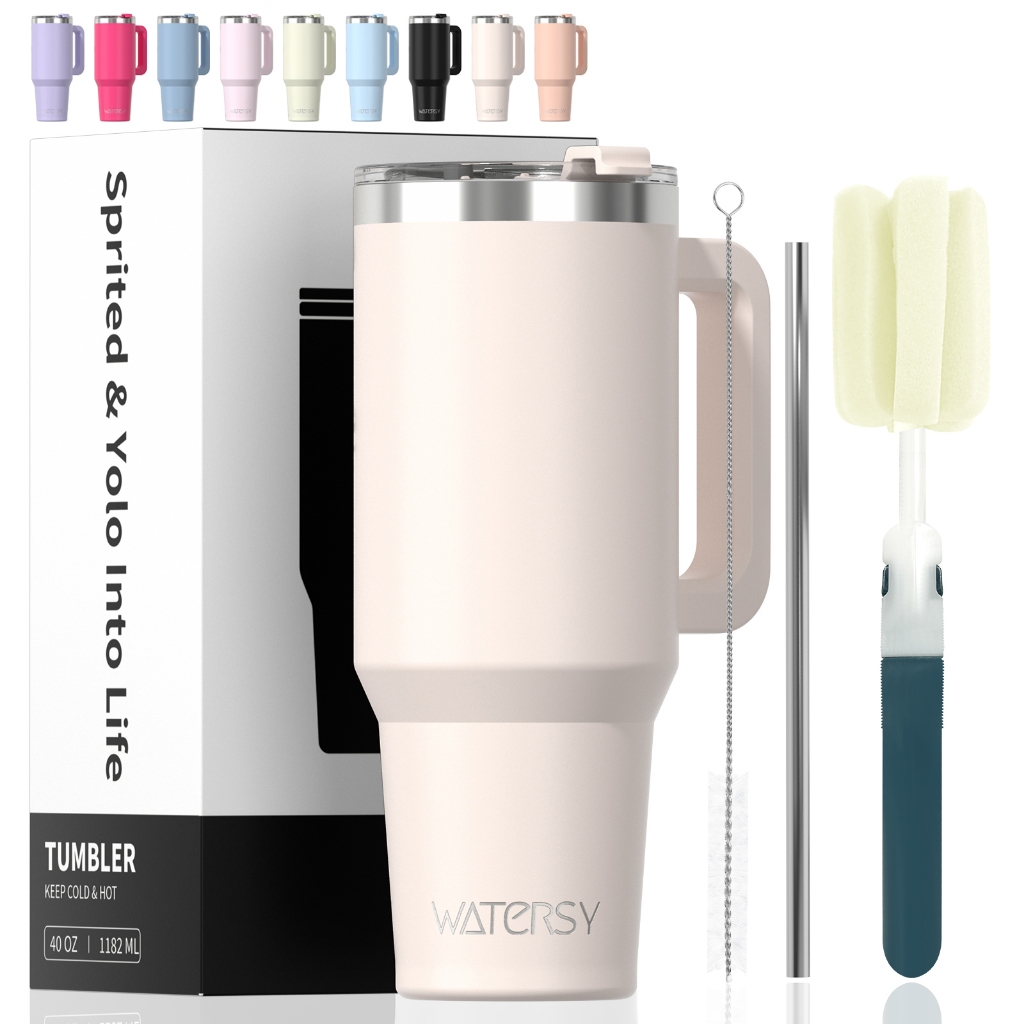 WATERSY Copo Térmico Inox Canudo Portátil 1182ml 891ml 591ml GarrafaTérmica de água com Tampa Canudo em Oferta na Shopee