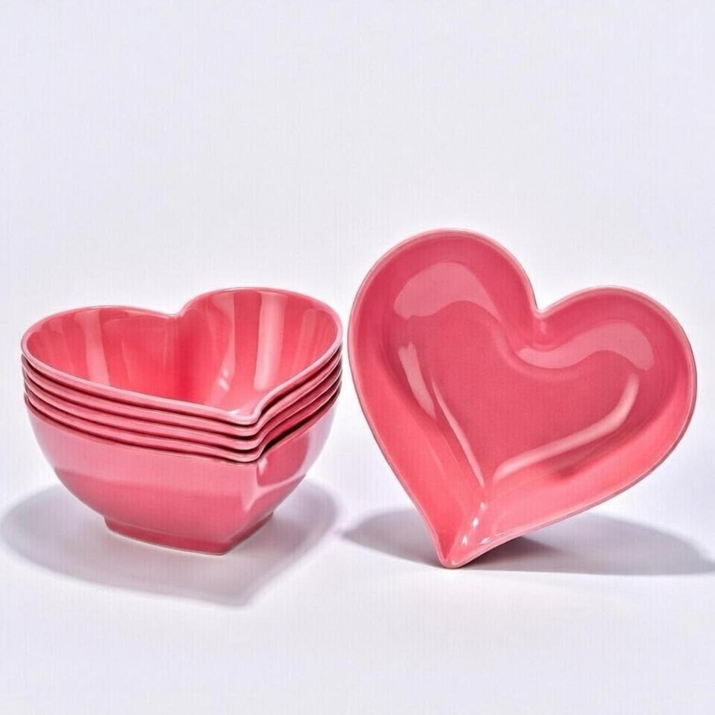 15 Petisqueiras Rosa-Bebê Coração Ideal Para Gelados Sorvetes Sopas Caldos Petiscos em Plástico Resistente
