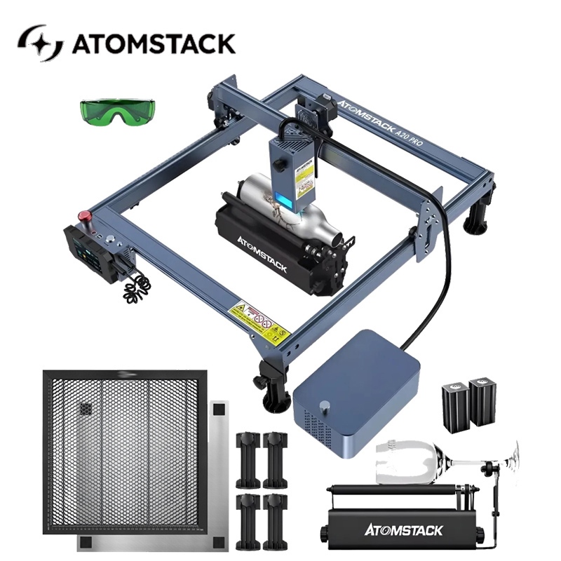 Atomstack A20 Pro 20w Cortador E Gravador A Laser+rolo+placa, Para madeira metal e acrílico