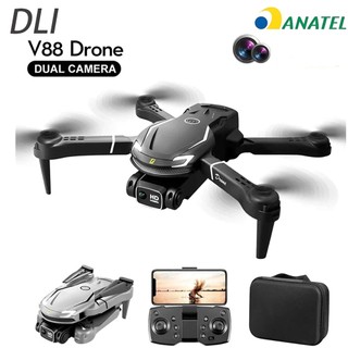 DLI Drone V88 4K Câmera Dupla Profissional Para Evitar Fotografia Aérea Quadricóptero Fluxo