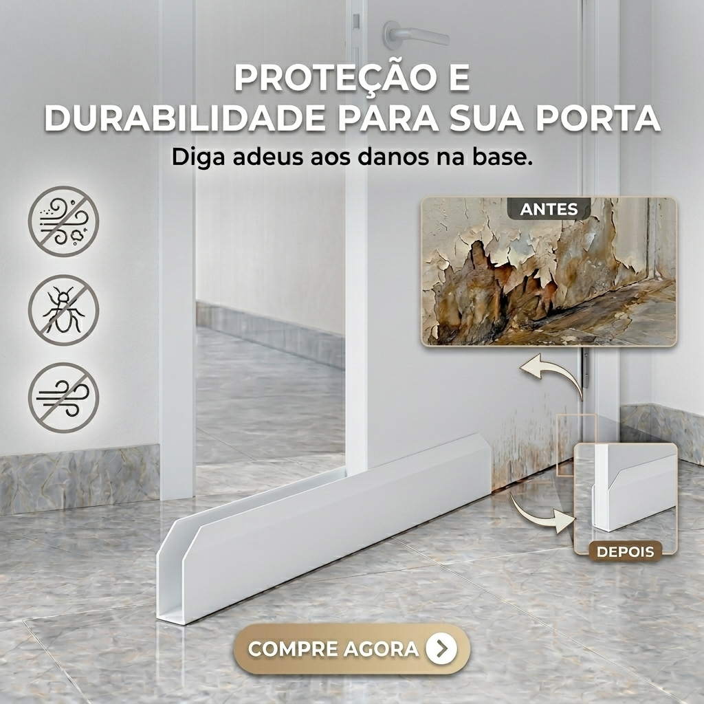Protetor de Porta Saia Facilit Com Proteção Anti Umidade e Estufamento