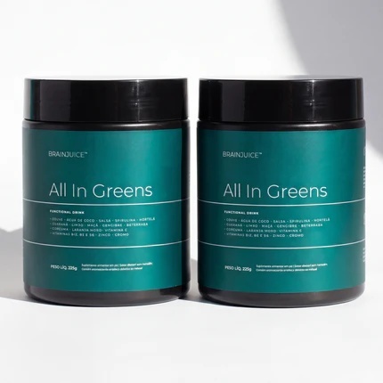 Kit 2 Suplemento Alimentar Em Pó | All In Greens Brainjuice…