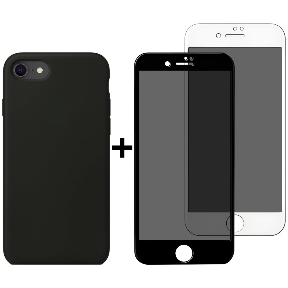 Kit Capinha e Película de Privacidade para Iphone 7, Iphone 8 e Iphone SE Case C