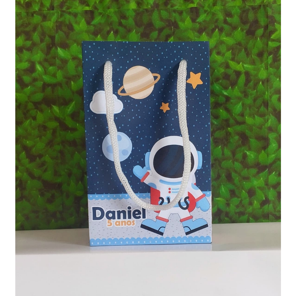 Sacolinha P Astronauta / Personalizados Astronauta /Lembrancinha de Festa /Aniversário/Fazemos todos os temas