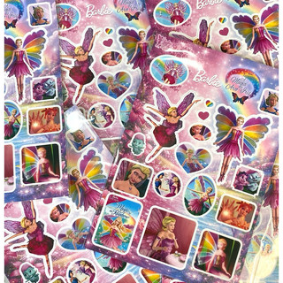 Cartela de adesivos Barbie Fairytopia: a Magia do Arco-Íris com 17 adesivos- Julia Artes