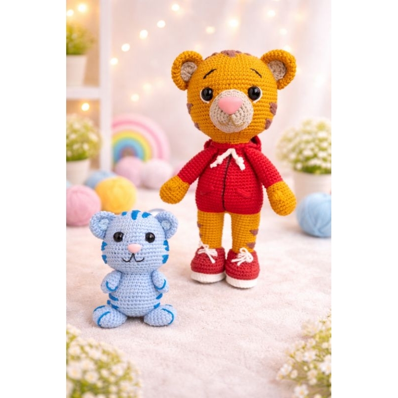 🐯 Amigurumi Daniel Tigre + Tigo (feito à mão)