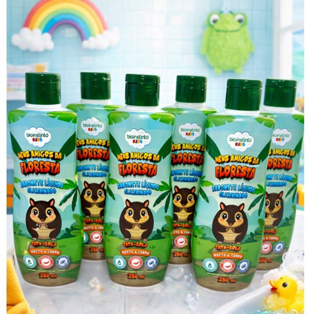 Kit 06 Unid Sabonete Líquido Infantil 0 -12 anos 250 ml - Bio Instinto