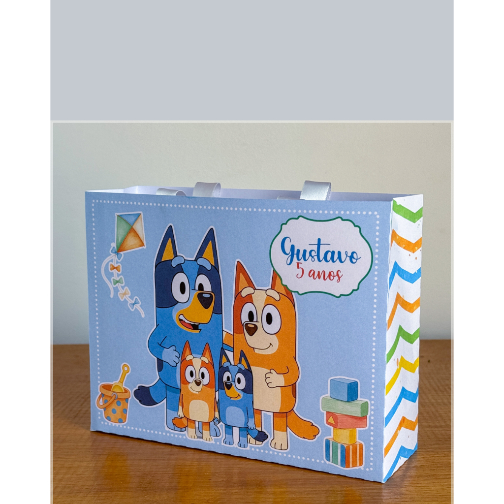 sacolinha bluey pegue e monte-festa personalizada-sacolinha personalizada-caixinha personalizada