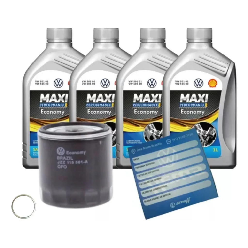 Kit Revisão Óleo 10w40 Shell Maxi Performance Original