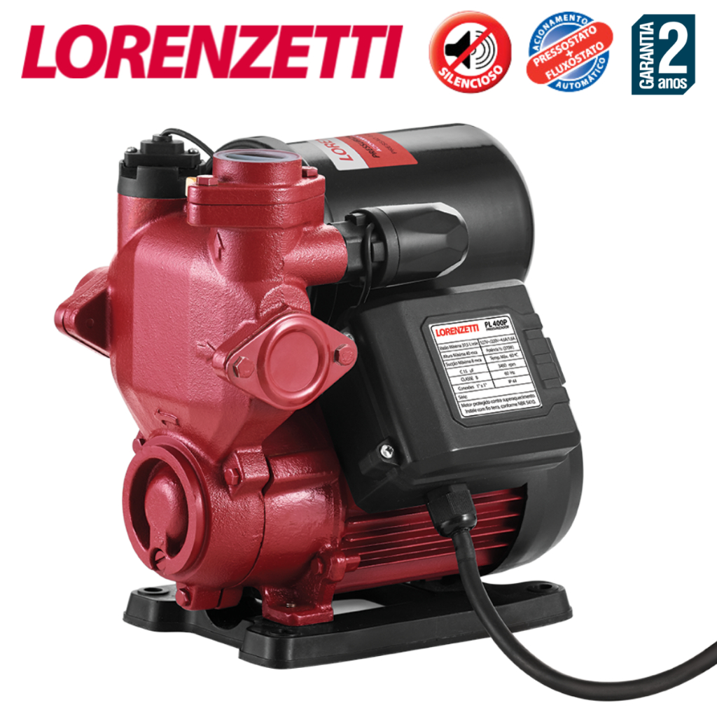 Bomba Pressurizador De Água Pl400 370w 40mca Lorenzetti