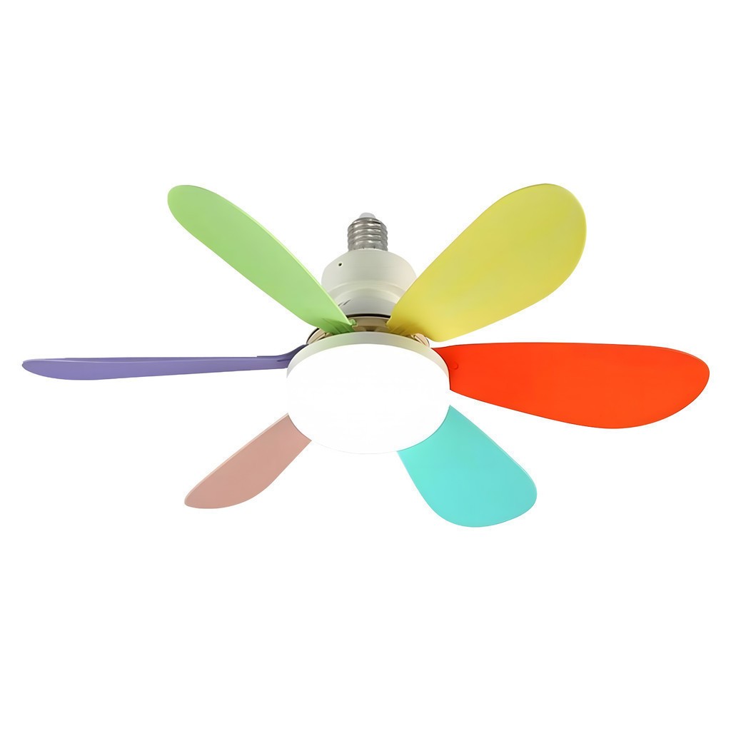 Ventilador de Teto Com Luz 40w Led 3 Tipos de Luz + Controle Remoto Ventilador C/ 6 Hélices Bivolt