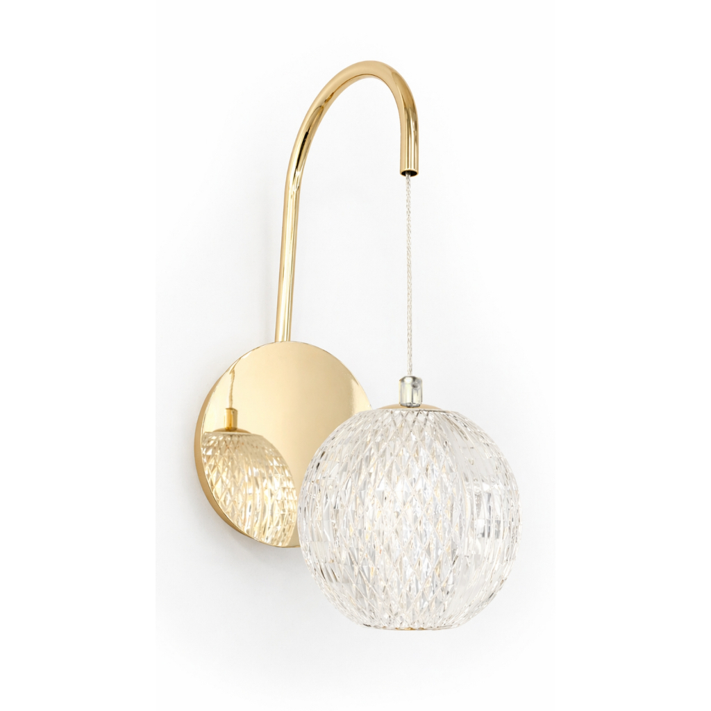 Arandela Dourada Clássica Globo LED 5W Bivolt