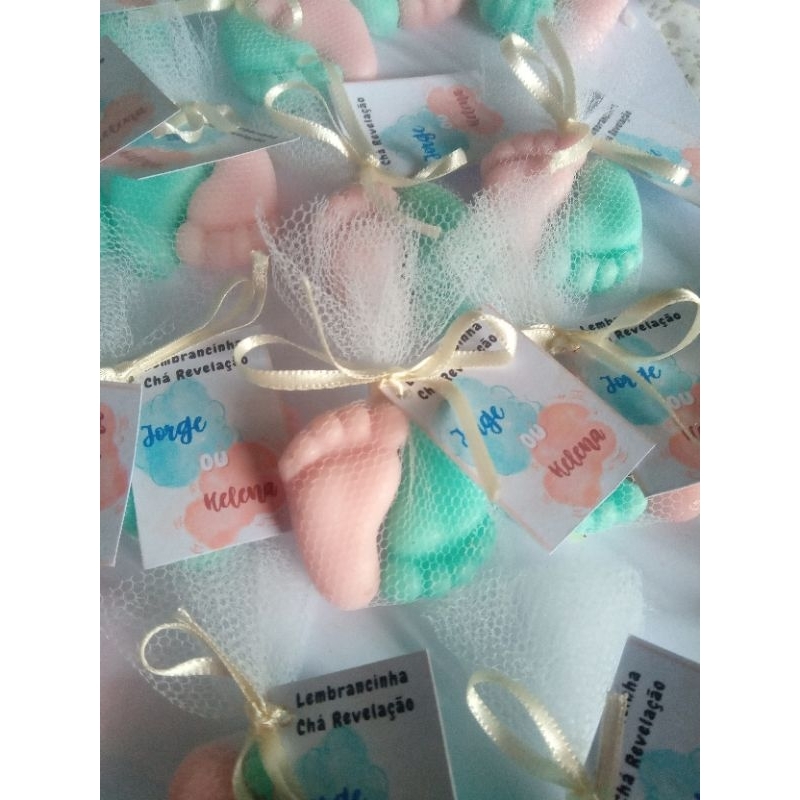 🌸 30 Sabonetinhos Pezinho Personalizados | Lembrancinha Chá de Bebê, Maternidade e Nascimento 🌸