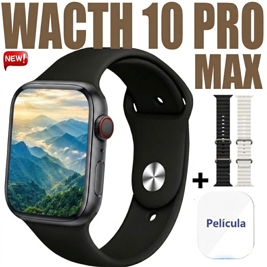 Smartwatch 10 Pro Max IWO13 Serie 10 Relógio Inteligente 1.83 polegadas Bluetooth AndroidIOS