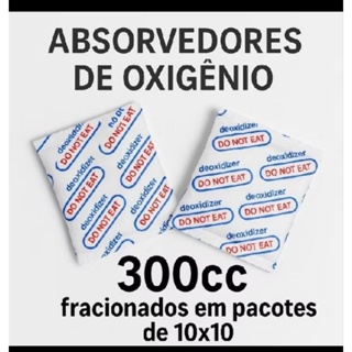 ABSORVEDOR DE OXIGÊNIO PARA ALIMENTOS 300CC 20 unidades em Oferta na Shopee