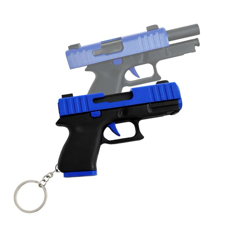 Chaveiro Glock Antistress Miniatura Com Movimento do Ferrolho Divertido