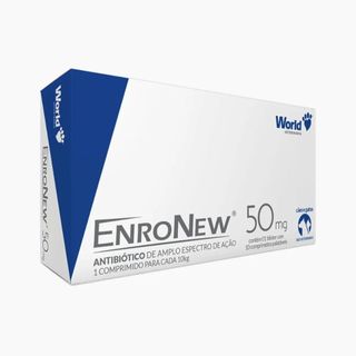 Enronew 50mg Para Cães E Gatos Com 10 Comprimidos - World
