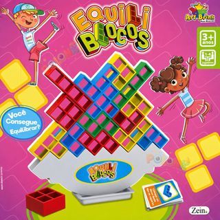 Brinquedo Torre Equilíbrio Tetris Educativo Mesa Tabuleiro Empilhamento Criança