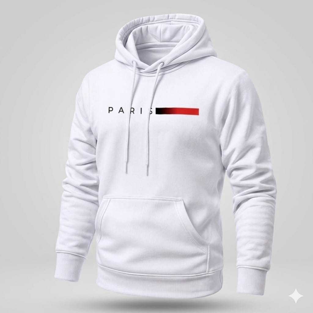 Casaco Moletom Masculino Canguru Paris  com Capuz – Casual  P, M, G, GG