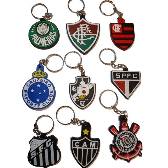 KIT COM 20 CHAVEIROS EMBORRACHADOS DE  Time de futebol... CHAMA NO CHAT E ESCOLHE SEU TIME DO CORAÇAO