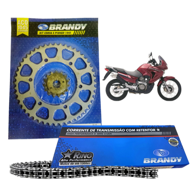 Kit Relação Completo 525x118L Honda XLV 650 Transalp 1999 até 2007 - Brandy