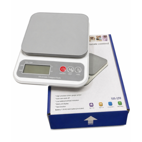 Balança de Cozinha 1g até 10kg Painel Digital de Led