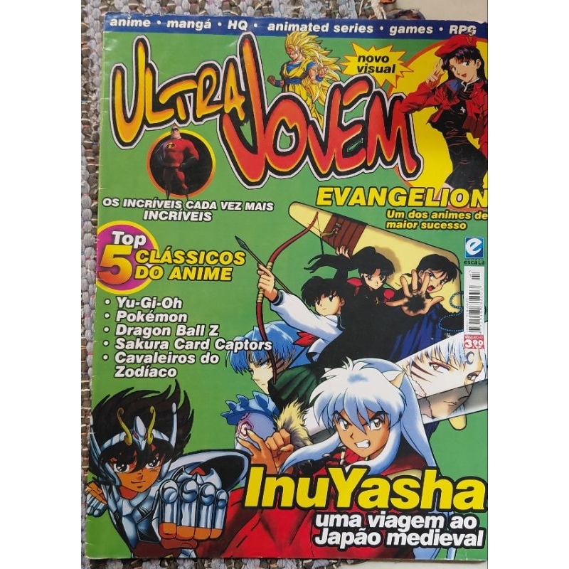 revista Ultra Jovem 43: Inuyasha, Evangelion, Cavaleiros do Zodíaco e DBZ