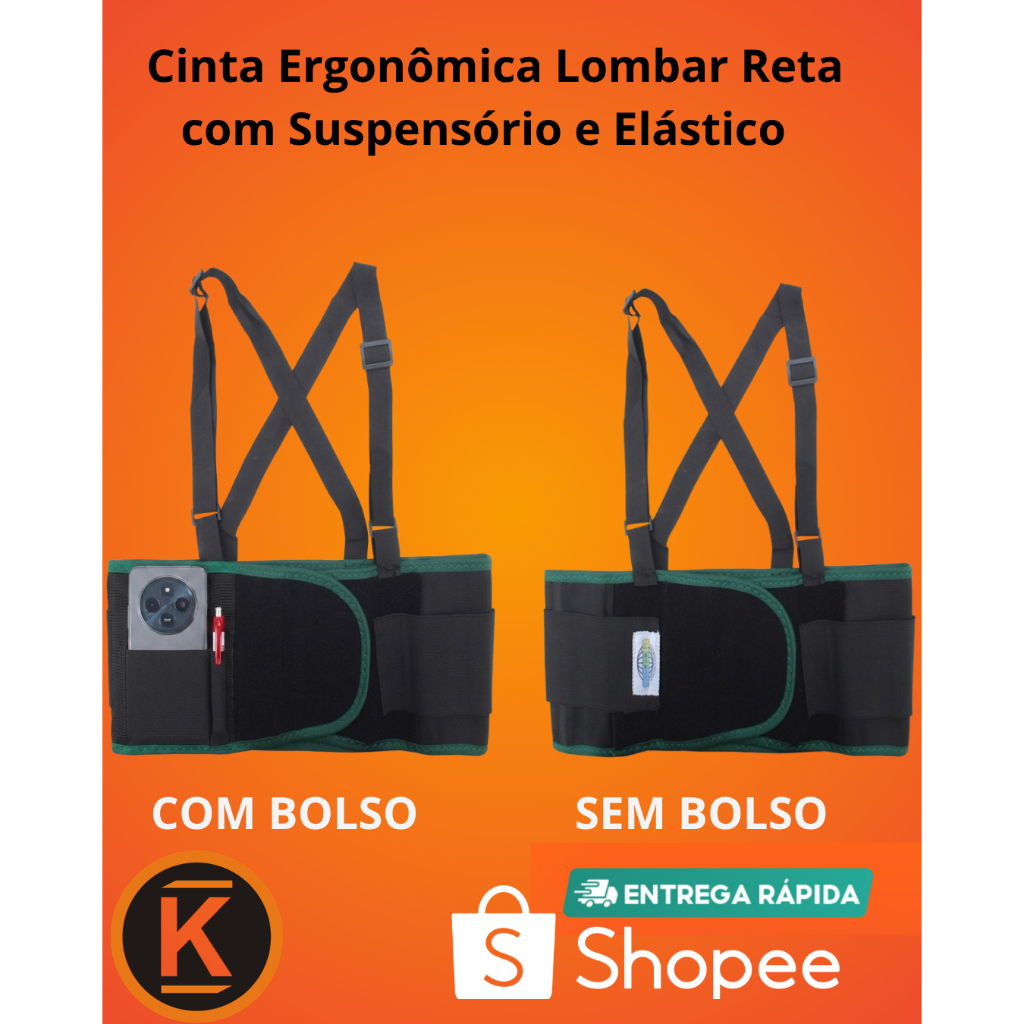 Cinta Ergonômica Postura Lombar Abdominal Reta Epi Segurança