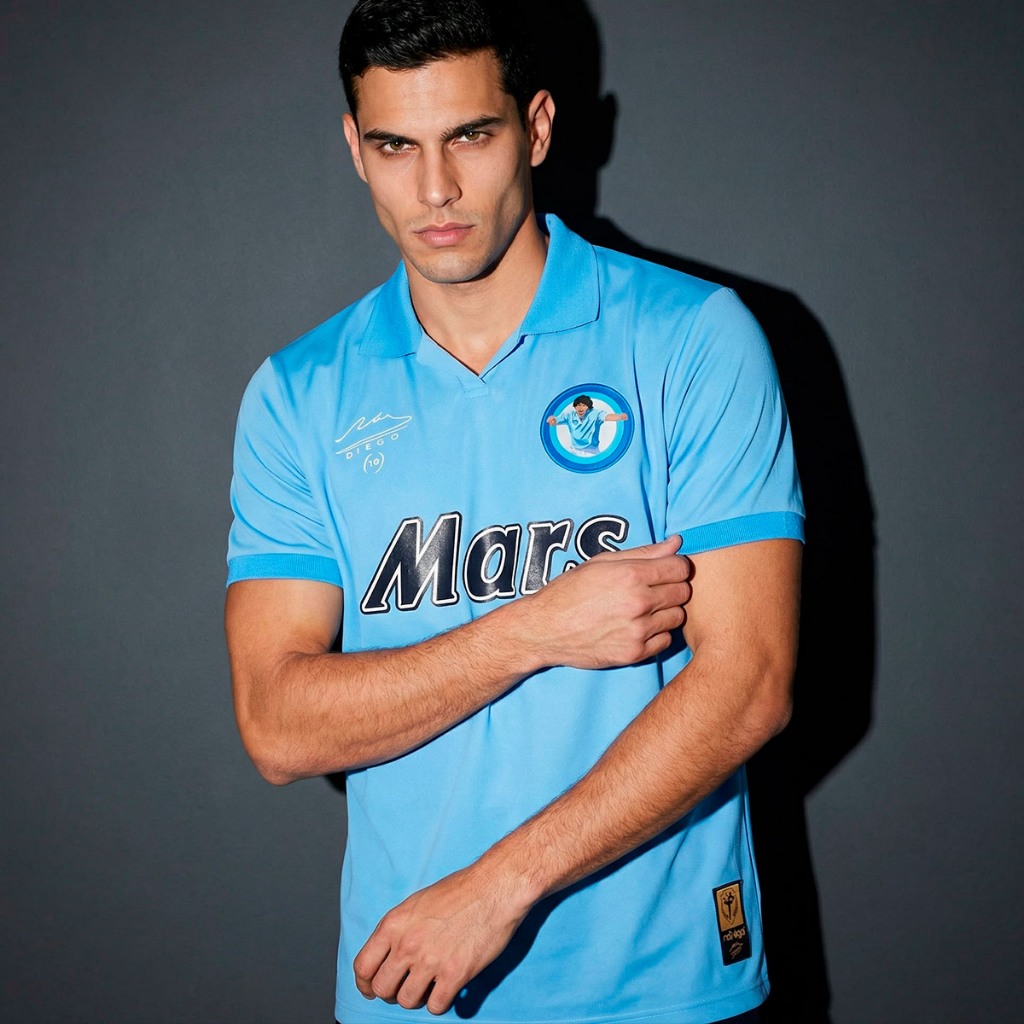 Camisa Napoli Anos 90 Retrô Maradona Masculino Oficial